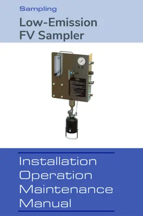 Image of Model FV Instruction Manual