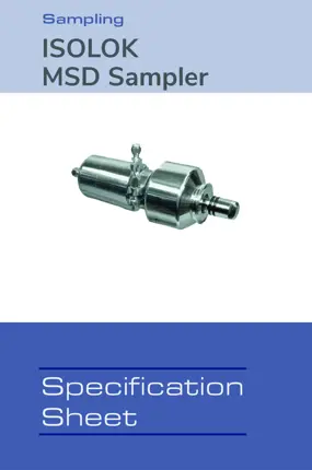 Image of ISOLOK MSD Sampler Spec Sheet