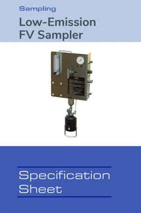 Image of Model FV Sampler Spec Sheets